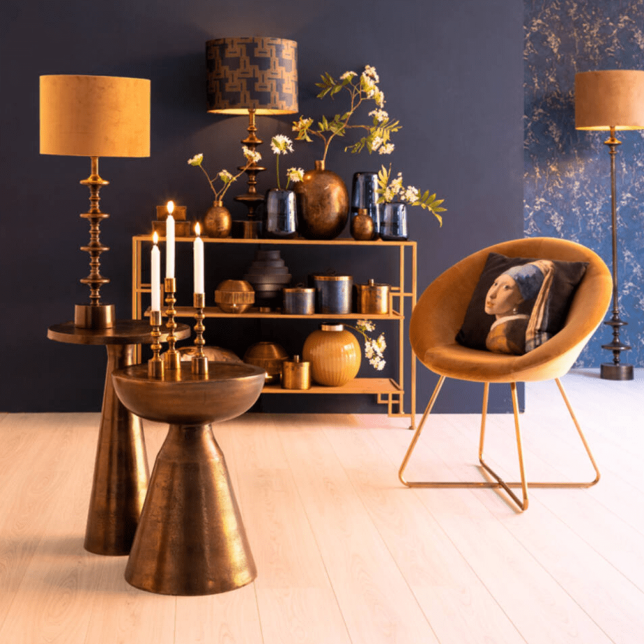 Light & Living Pasja bijzettafel Ø39,5x53 cm - antiek brons