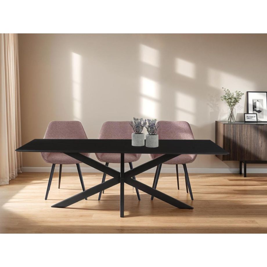 Livingfurn Oslo Spider eettafel 220 cm - zwart