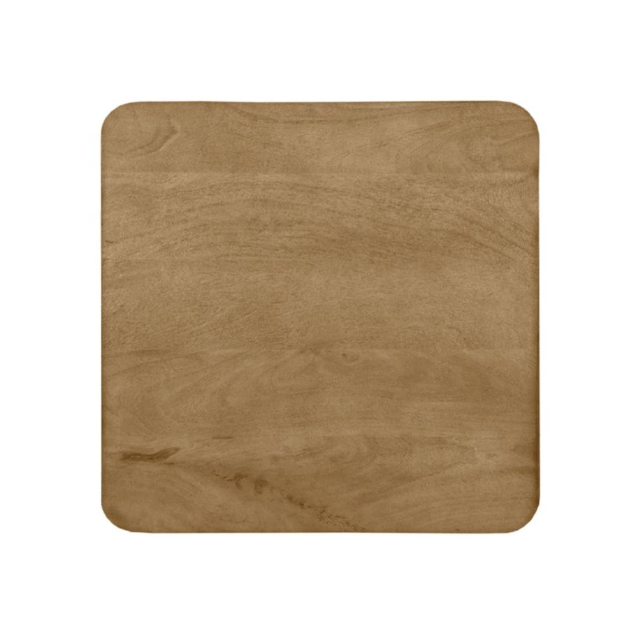 Label51 Restaurant/Bartafel Blad Vierkant Sloppy Edge 70x70 cm - naturel mangohout