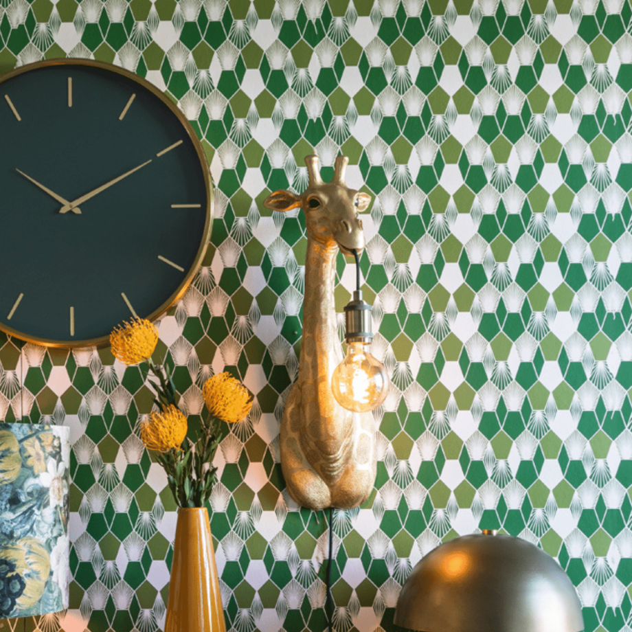 Giraffe wandlamp 61 cm goud van het woonmerk Light & Living