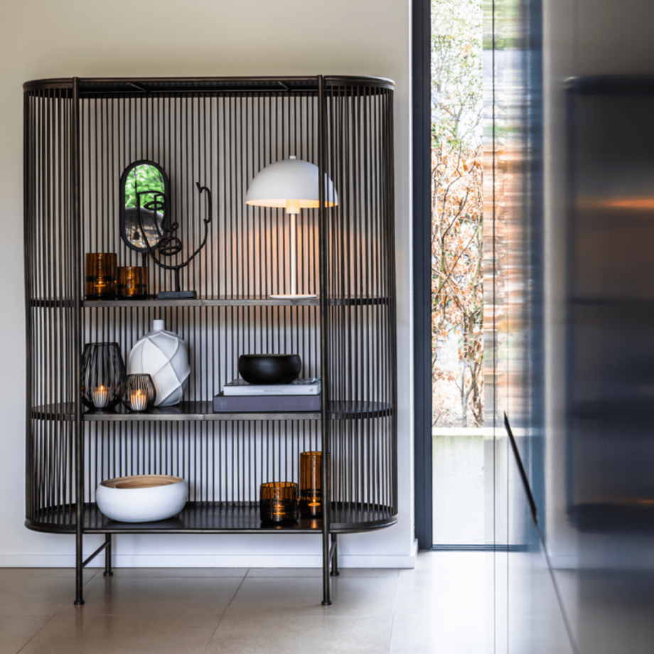 Yinthe kast open 119x40x161 cm zwart van het woonmerk Light&Living