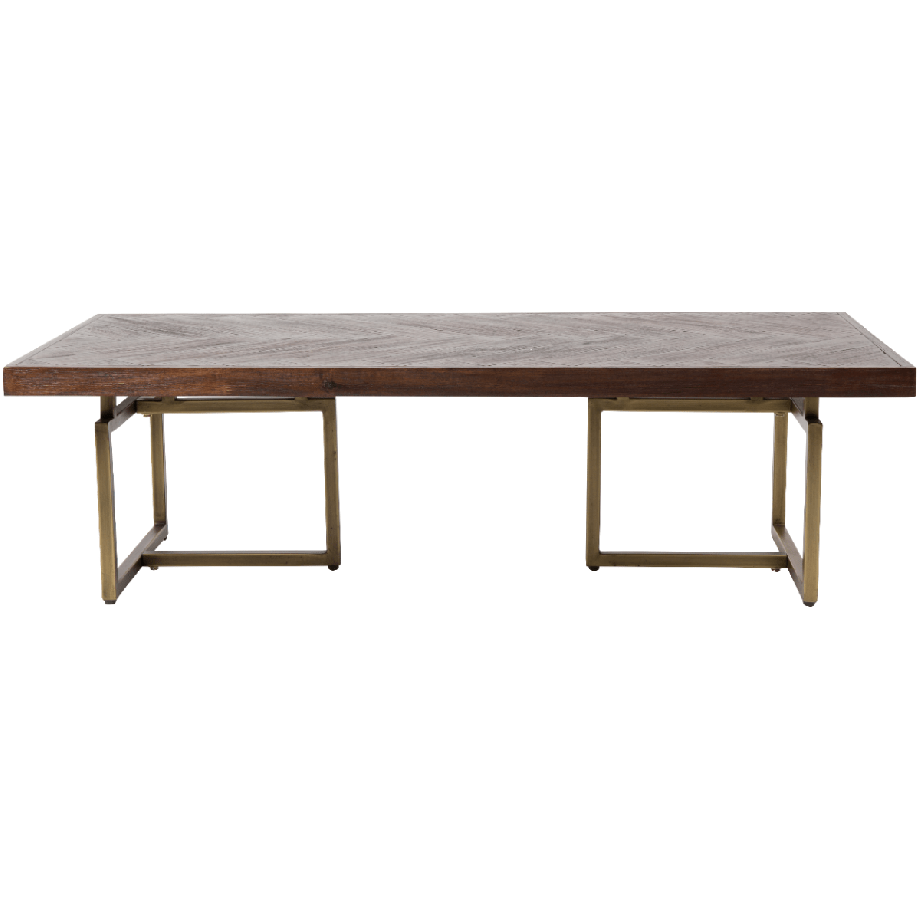 Class salontafel 120x60x35 cm bruin/goud van het woonmerk Dutchbone