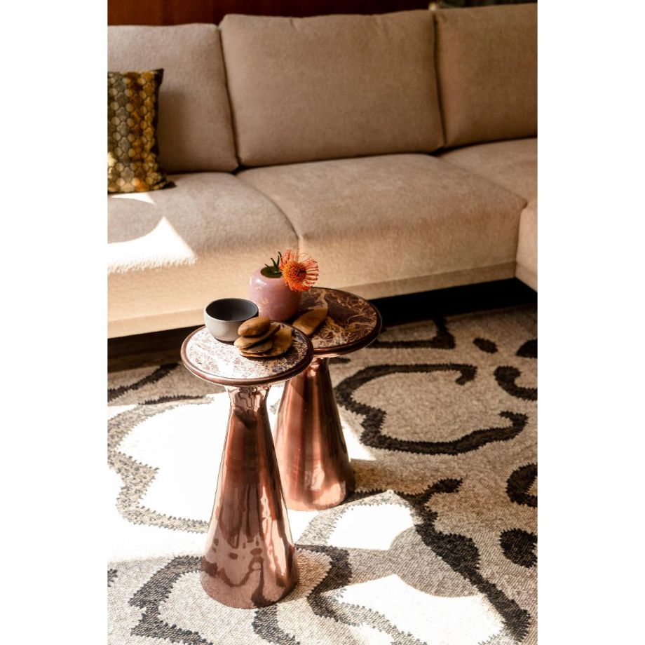 Dutchbone Mount bijzettafel M - bruin/zwart