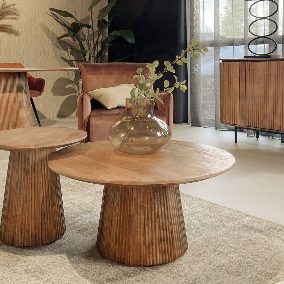 Salvator ronde salontafel - Ø80 cm - hout