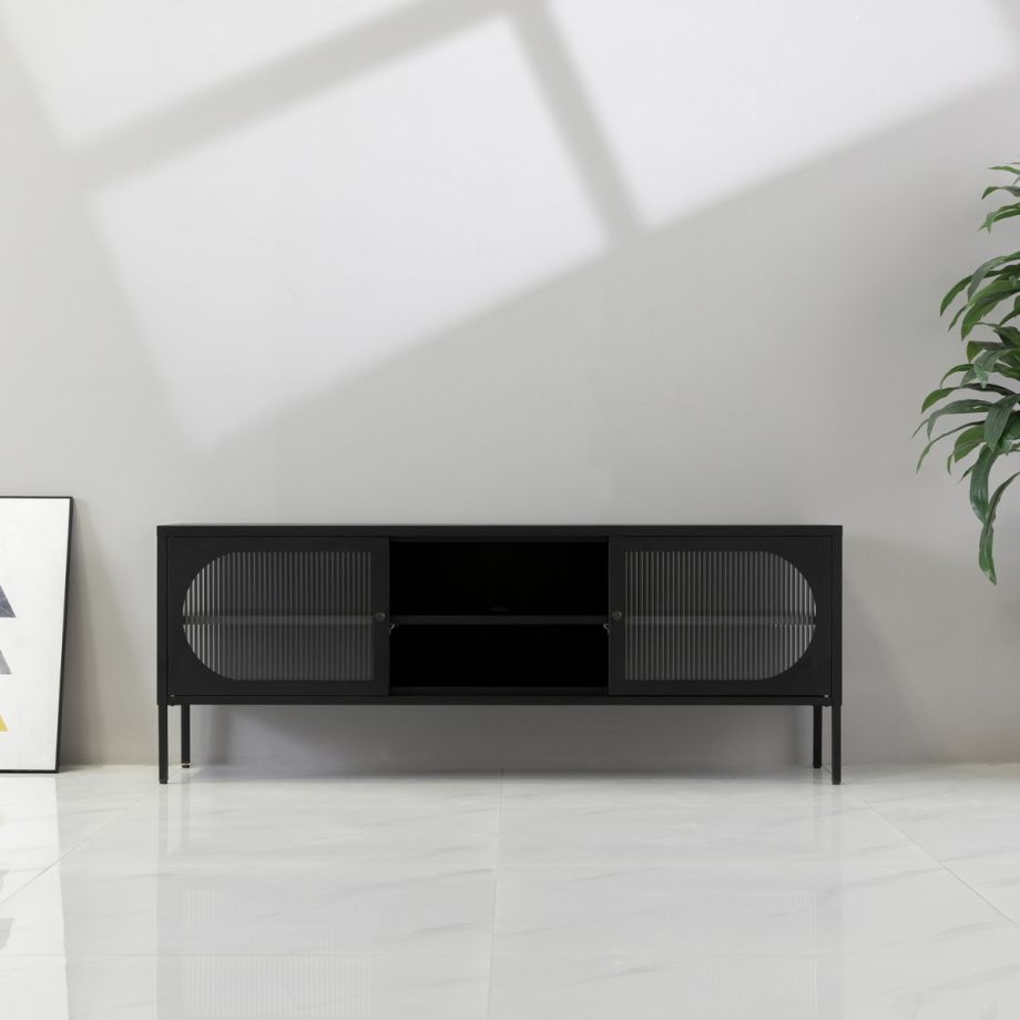 Industrieel metalen tv meubel next level - ovaal van het woonmerk DS4U