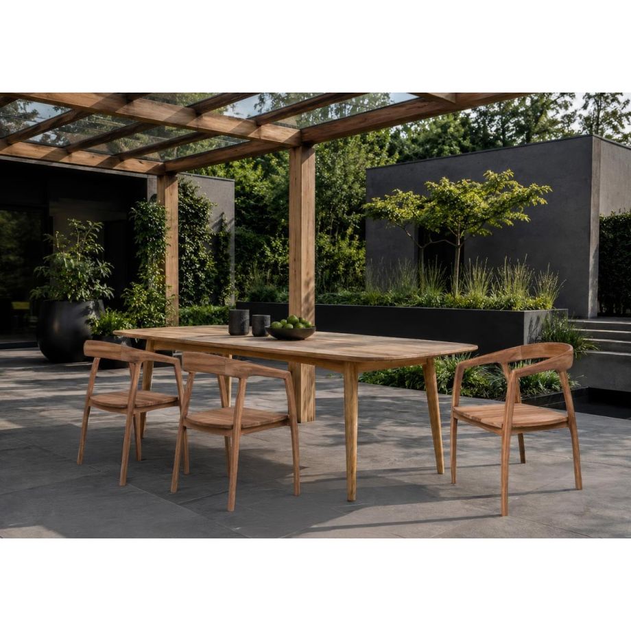 Livingfurn Lugano tuintafel 180 cm - naturel