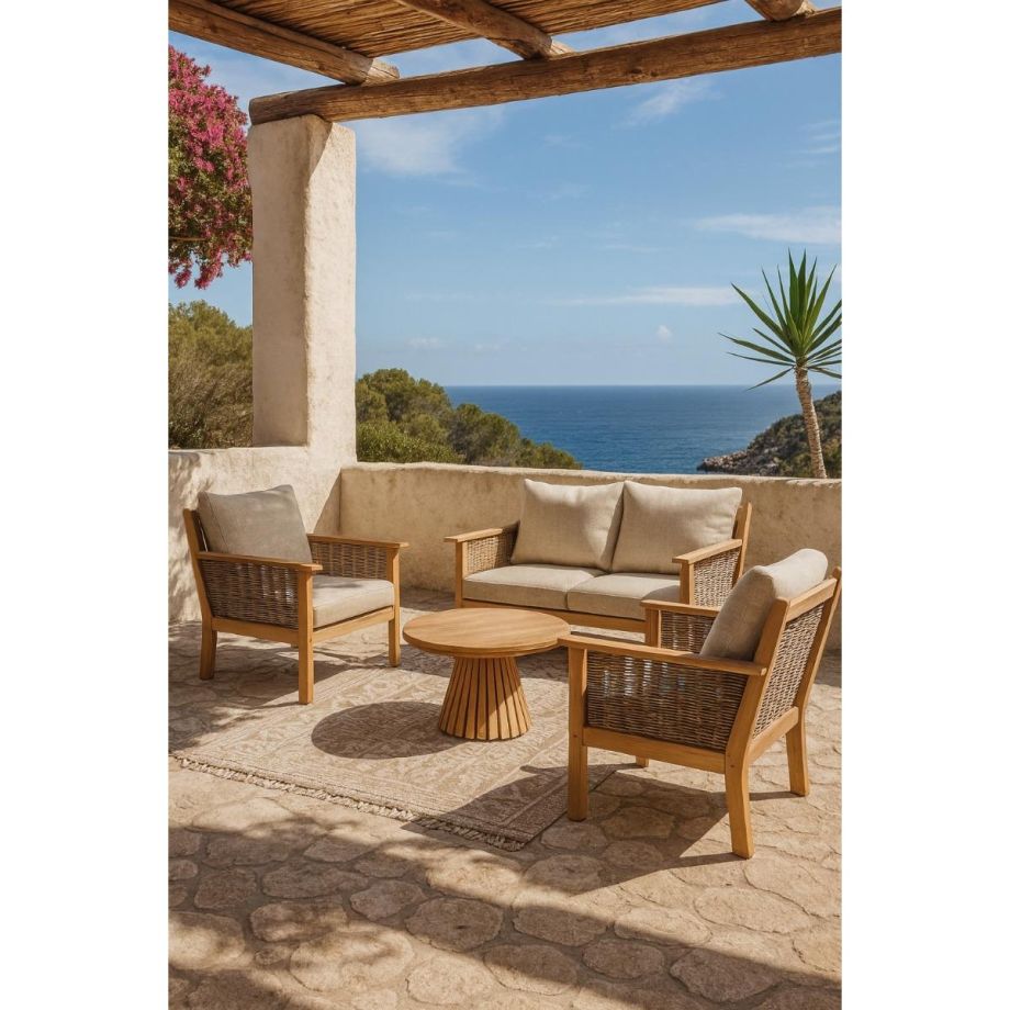 Livingfurn Malaga tuinset - beige/naturel
