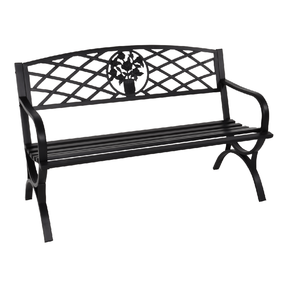 Tuinbank Oxford zwart 127 cm - zwart