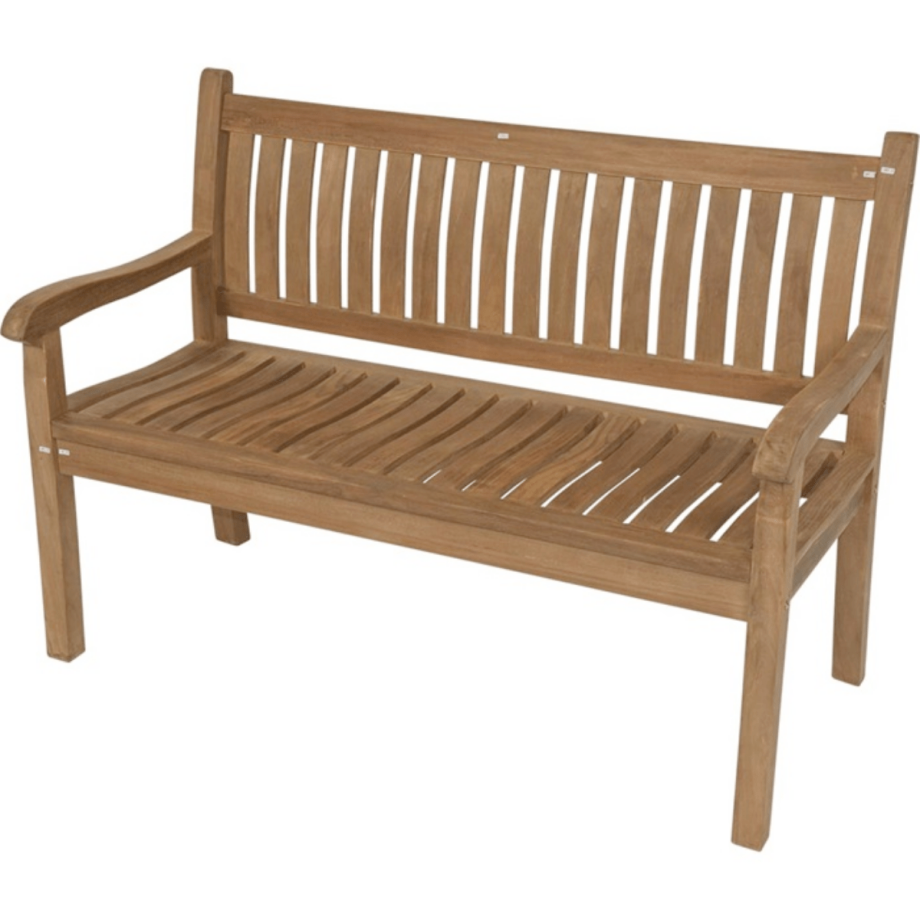 Tuinbank teak gebogen rug 130cm van het woonmerk Les