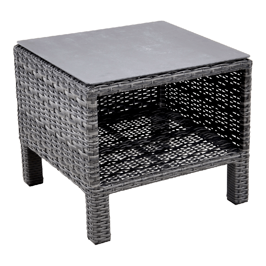 Bijzettafel Soho Forte open 50x50 cm - antraciet