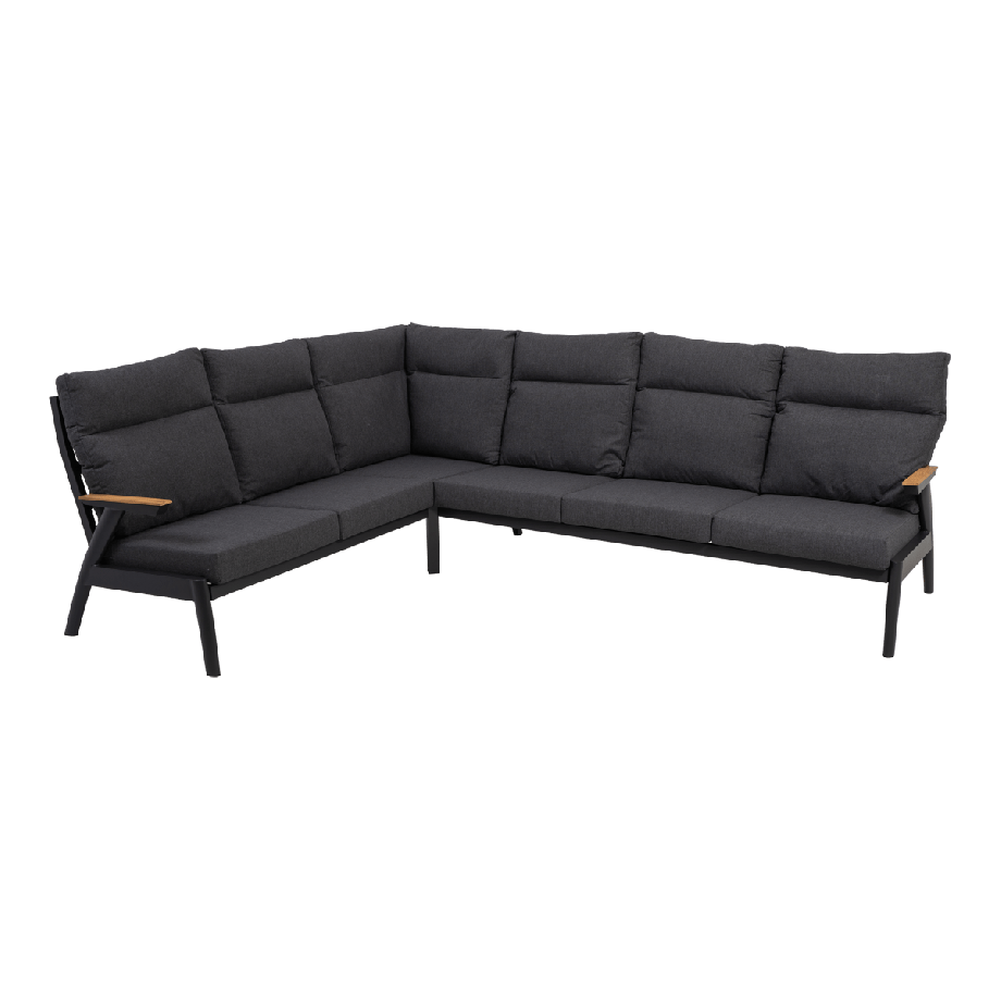 Loungehoekset Florence Alu - antraciet