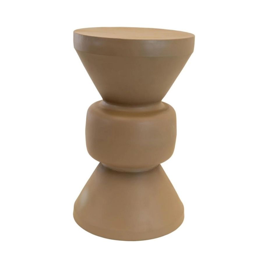 Louis bijzettafel metaal ø30,5x50,5cm - taupe