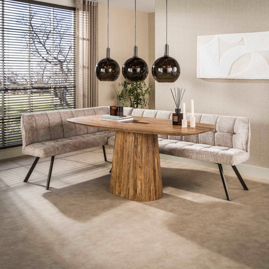 Fraaai Walter hoekbank links - zand/bruin