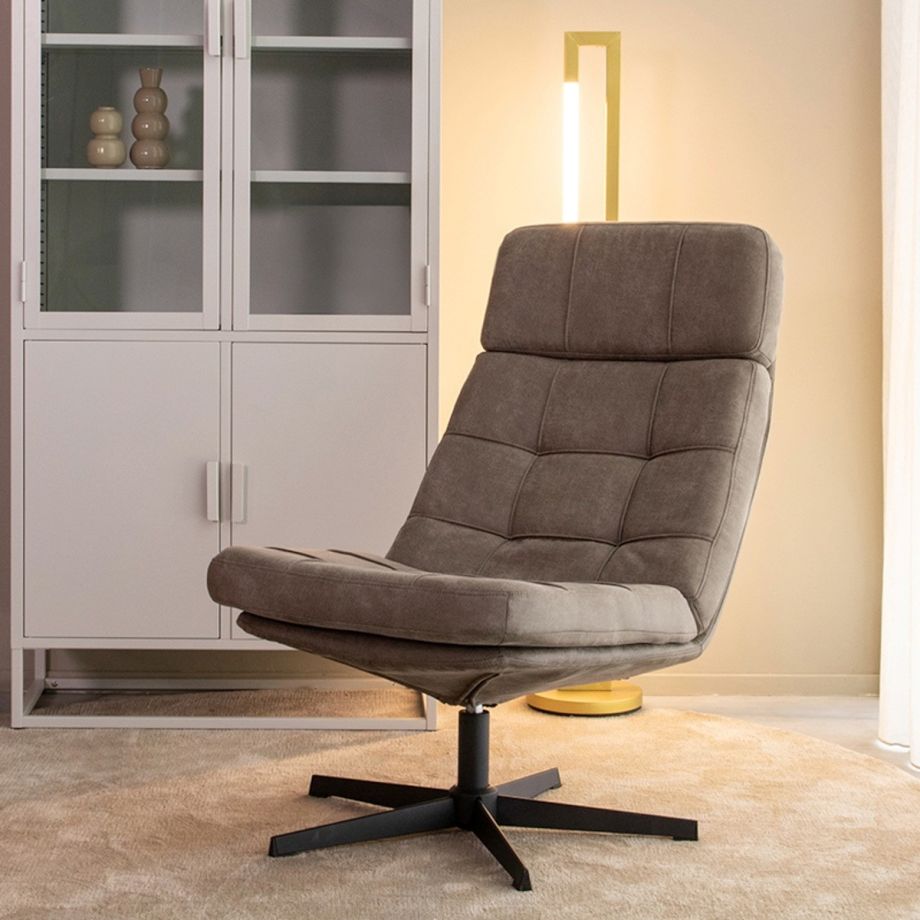 Alvar fauteuil micro suede - taupe