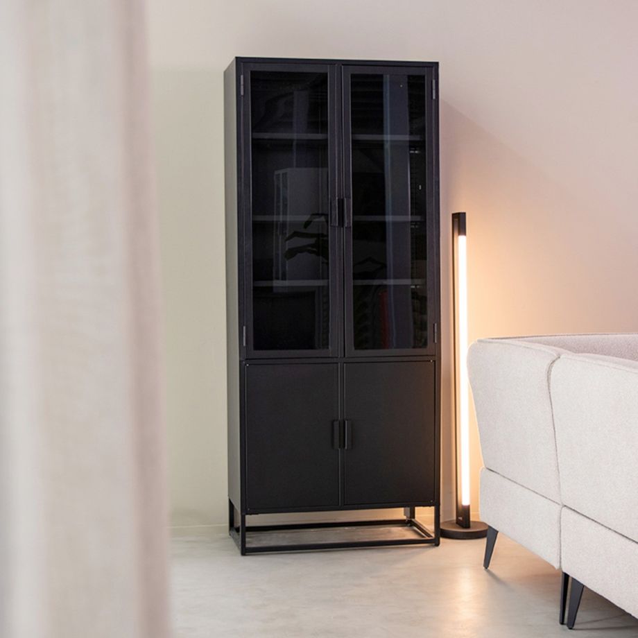 Level vitrinekast hoog