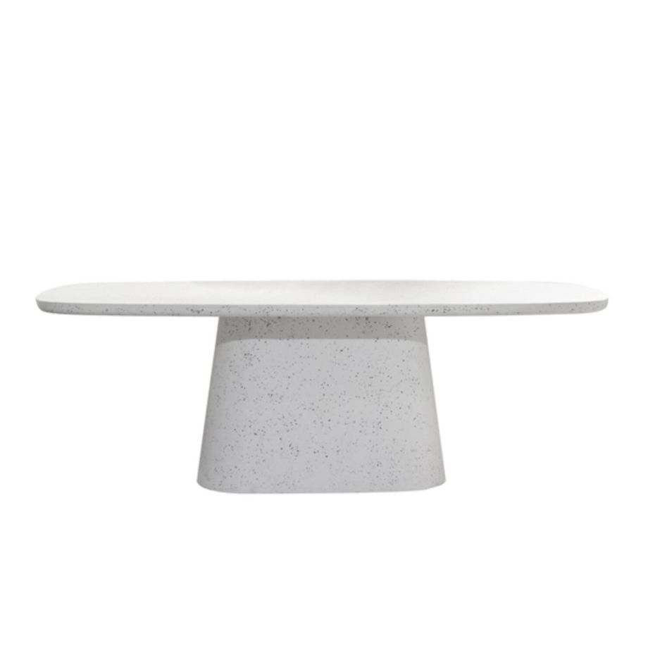 Light & Living Hamura eettafel 220x105x76 cm - terrazzo wit