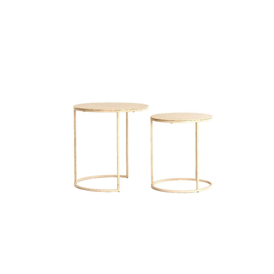 Light & Living Sadar bijzettafel set van 2 Ø50x40+Ø52x46 cm