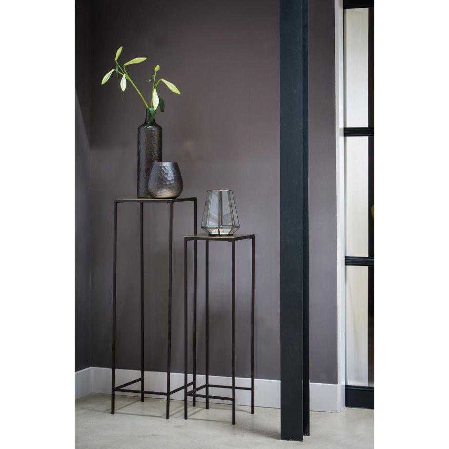 Hartsville zuil set van 2 - donkerbruin brons