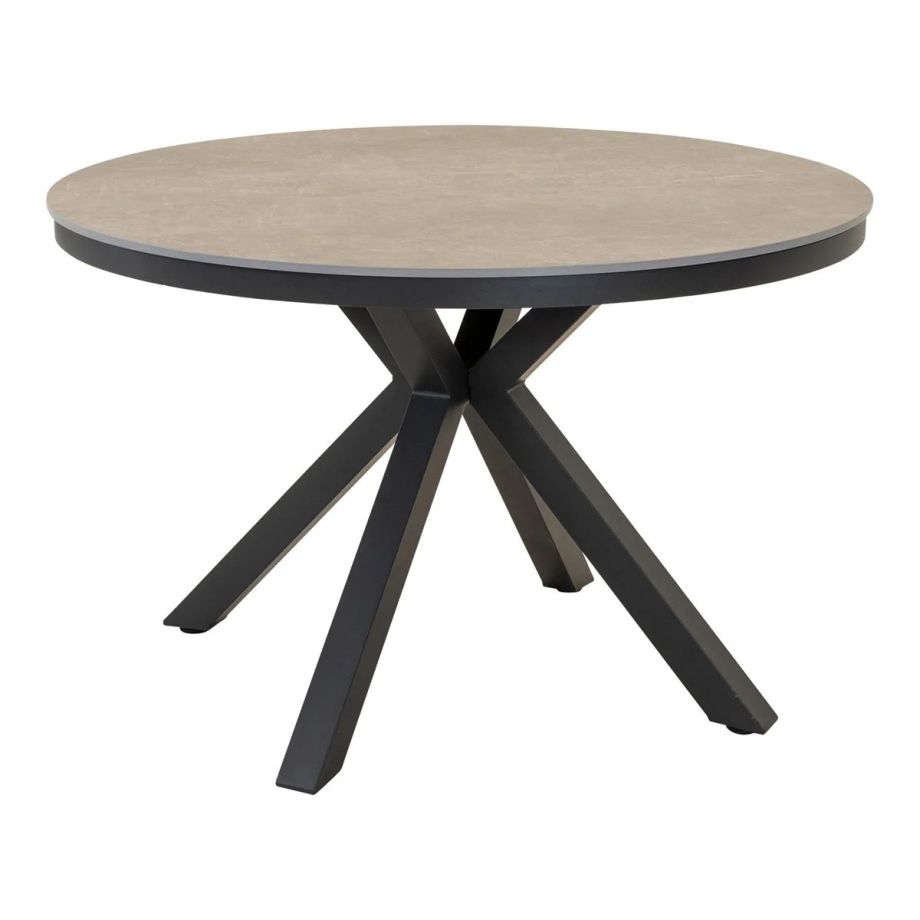 Davos eettafel Ø118 cm - matt antraciet