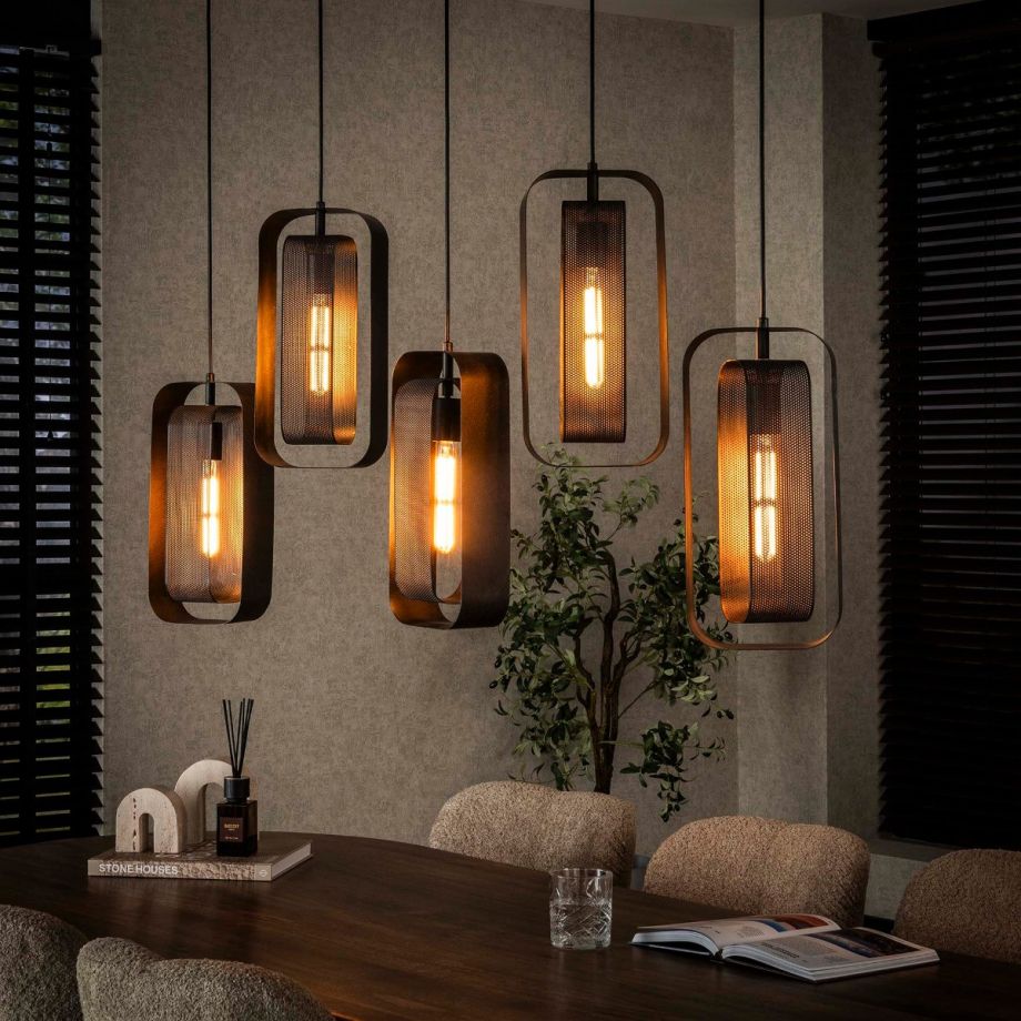 Fraaai Kasey hanglamp 5L - artic zwart