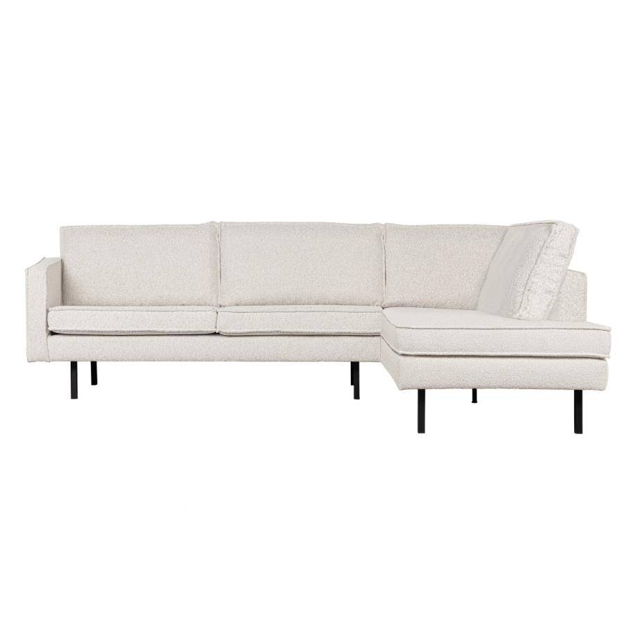 Rodeo hoekbank rechts bouclé naturel van het woonmerk BePureHome