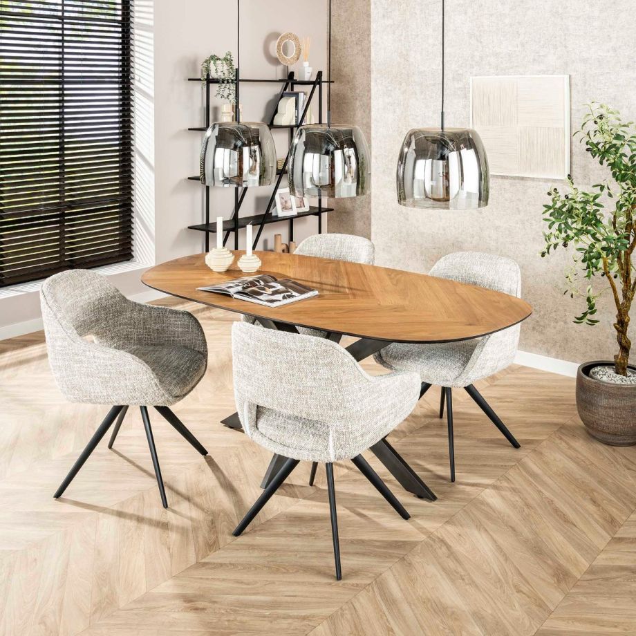 Ariana hanglamp 3L drift glas - smoke grijs