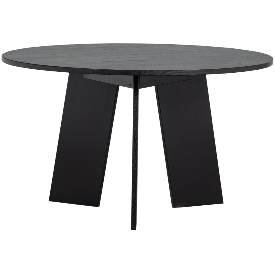 Fries eettafel eiken ø129 cm - zwart