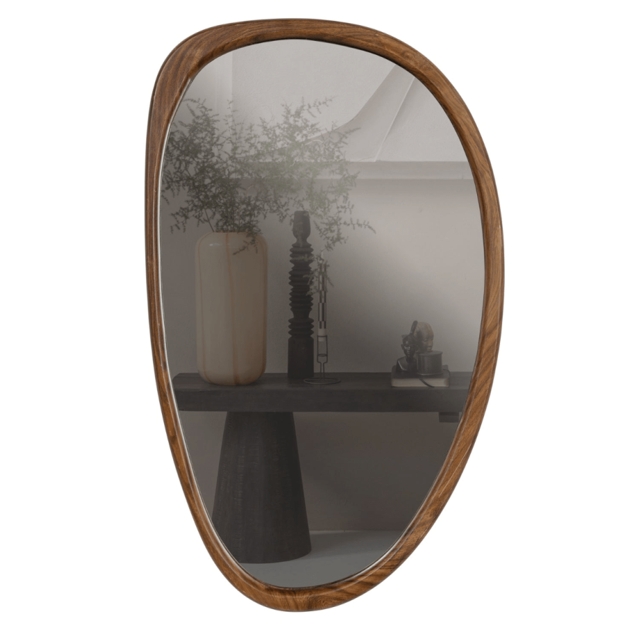 Woood Leif spiegel hout 64x38 cm - naturel