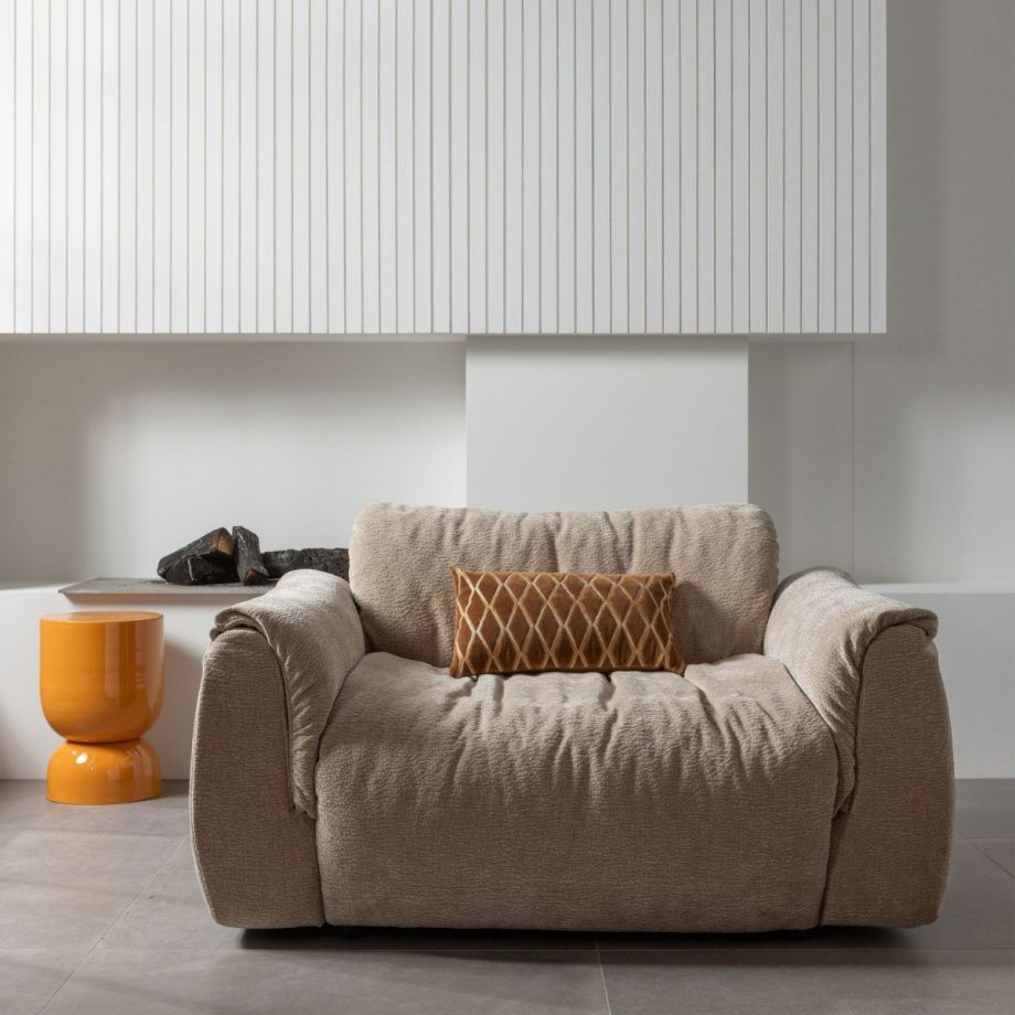 Woood Baggy loveseat 3D chenille - zand