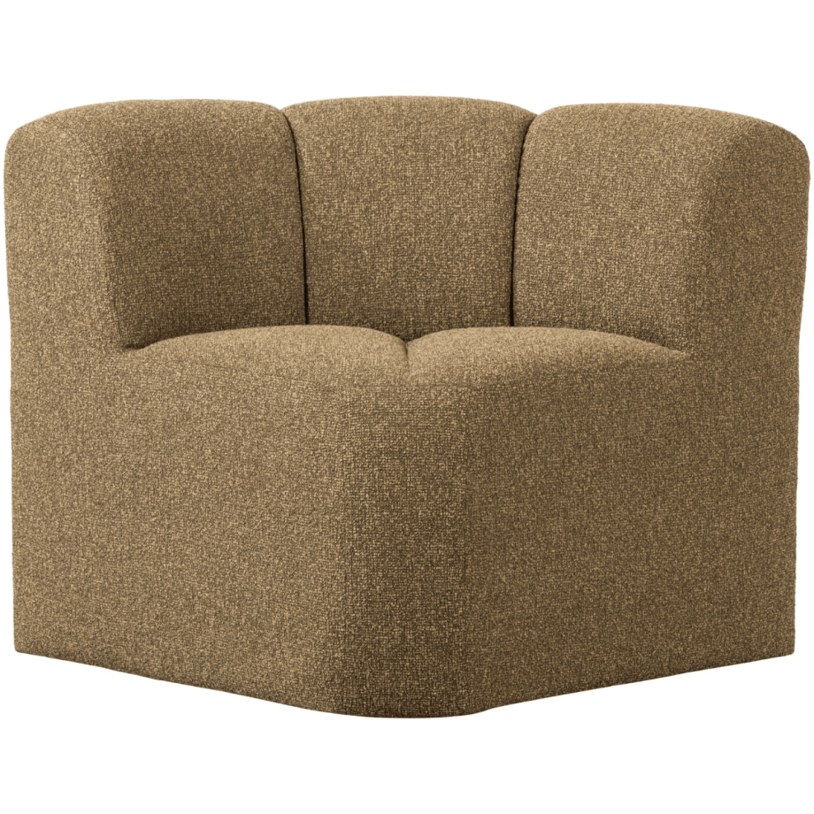 Mojo eetbankje hoek met rugleuning bouclé