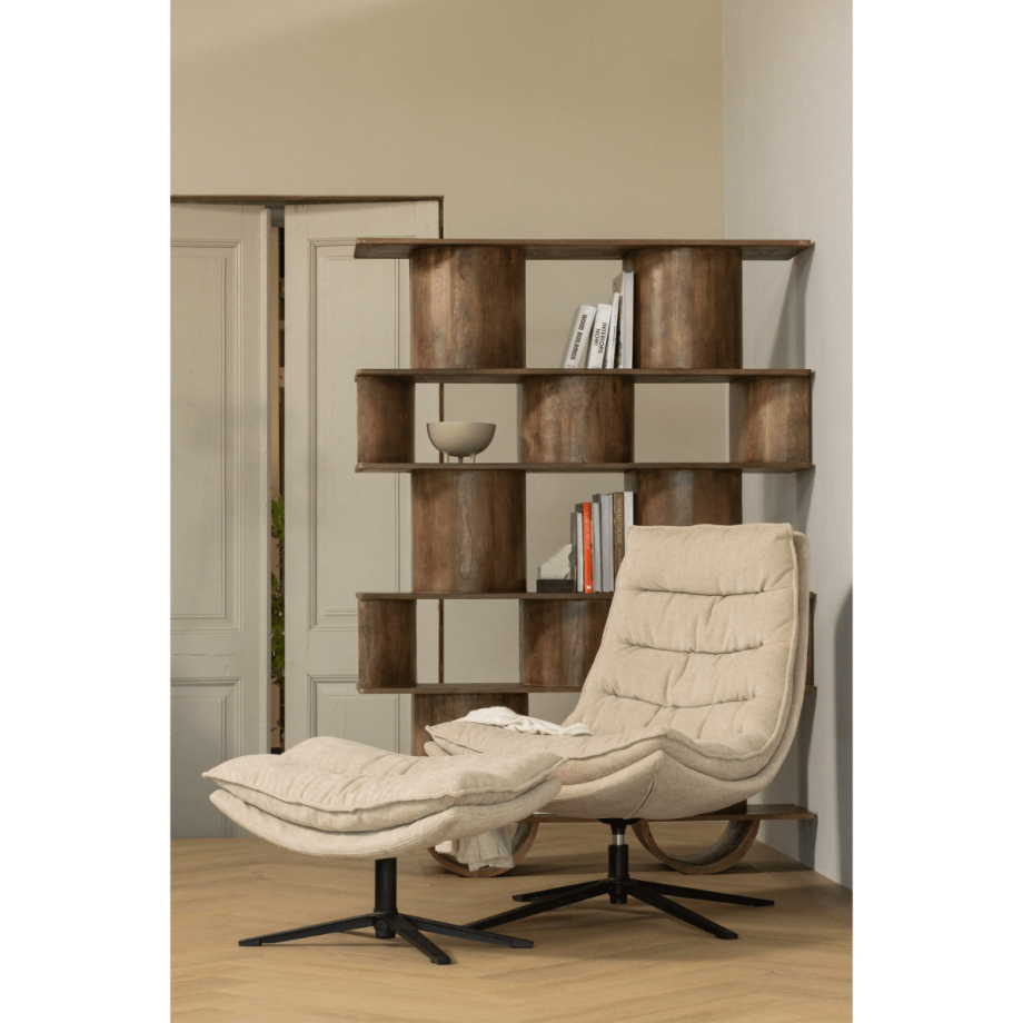 Kube draaifauteuil met hocker