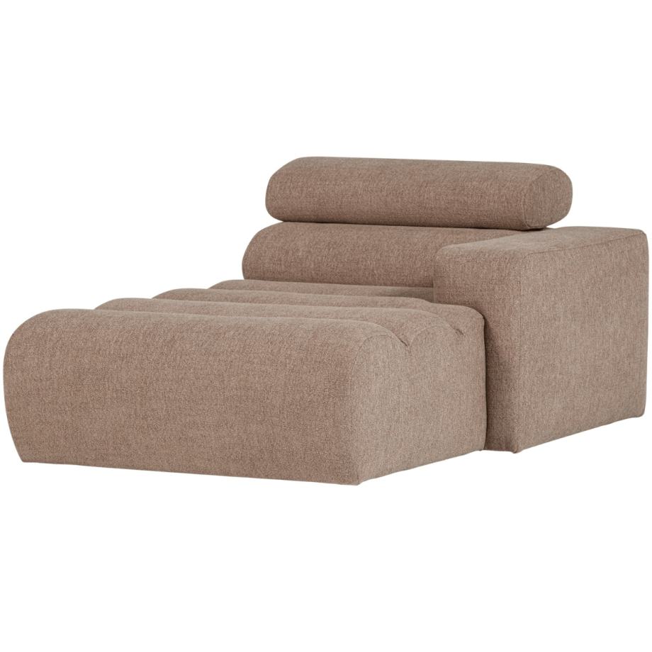 Woood Novi chaise longue element arm rechts bouclé