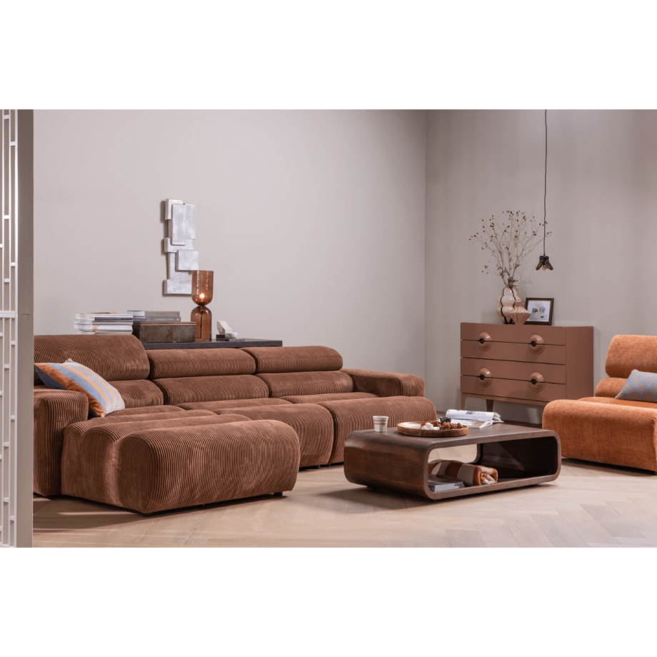 Woood Novi 1-zits element arm rechts ribstof