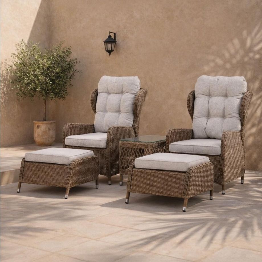 Svea Omar vouwbaar loungeset - naturel