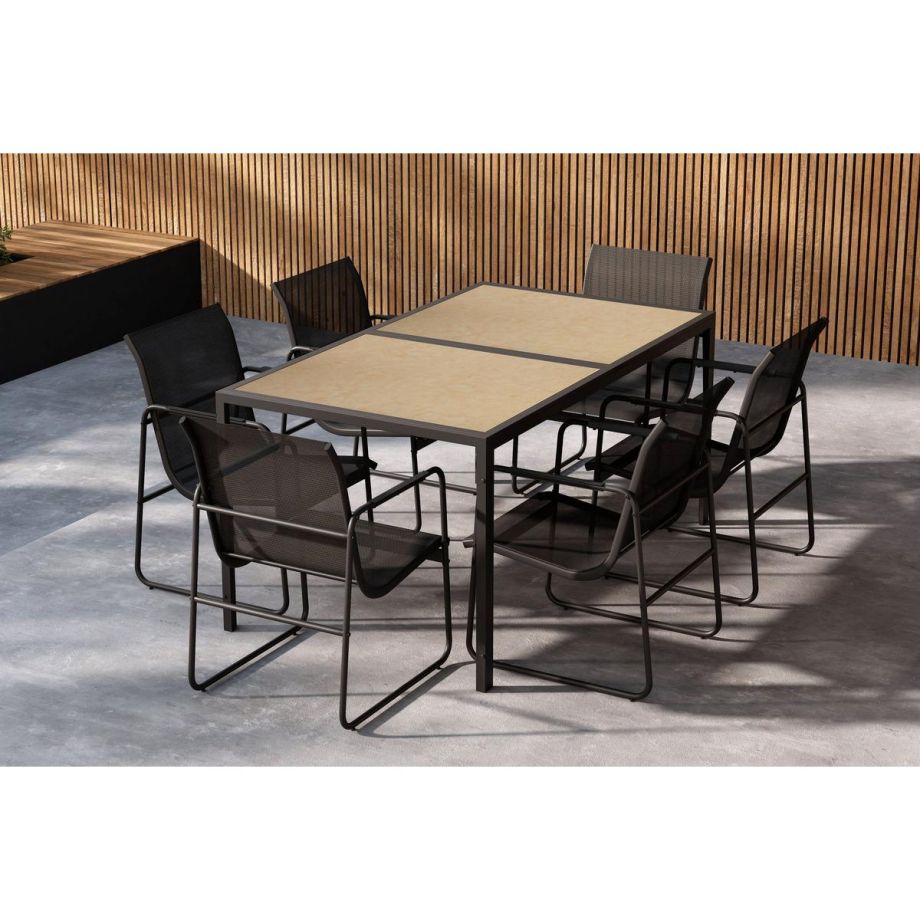 Svea Akira tuintafelset - zwart/bruin