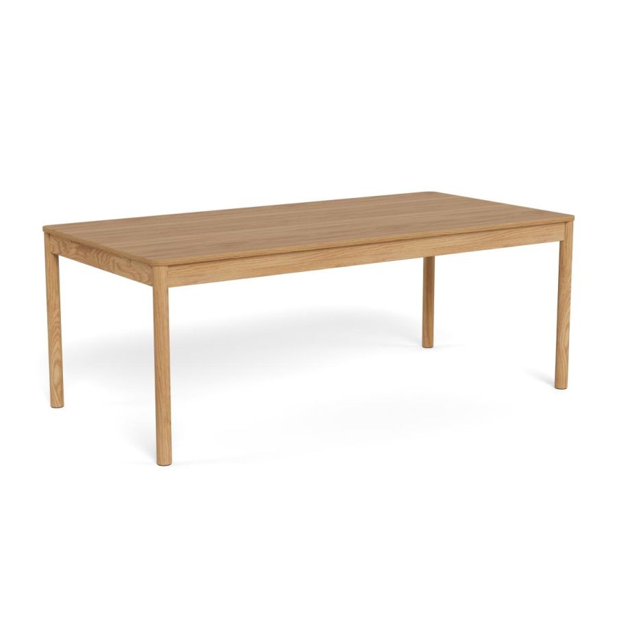 Nøra Mari rechthoekige uitschuiftafel 200x100x75 cm | eikenfineer - naturel (exclusief planken)