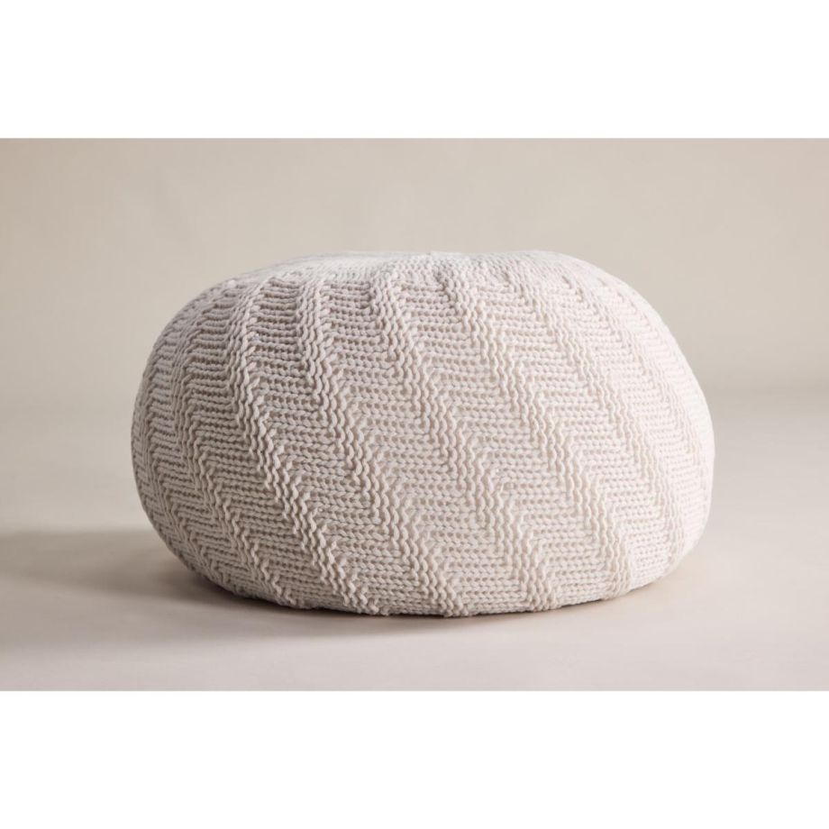 Svea Turner poef - ø45 cm - créme