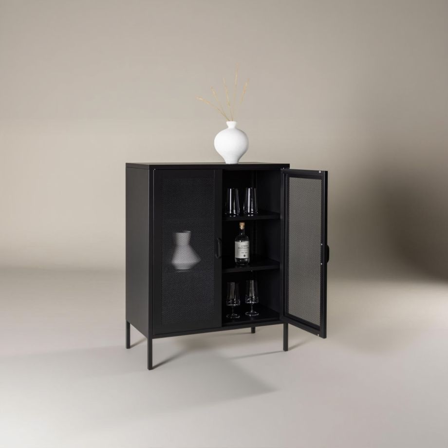 Svea Zivo dressoir - 80 cm - zwart