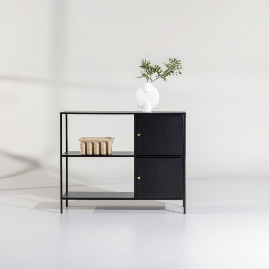 Svea Camilla wandkast - 100 x 75 cm - zwart