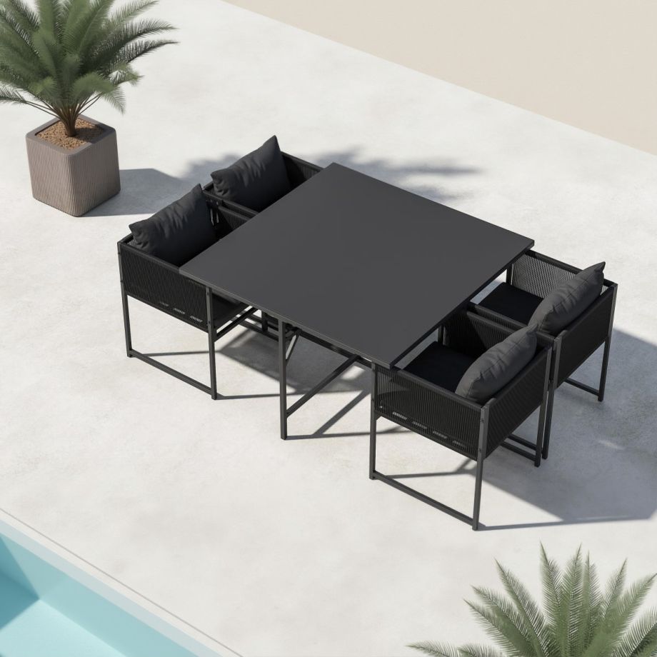 Svea Isabella eettafelset - zwart