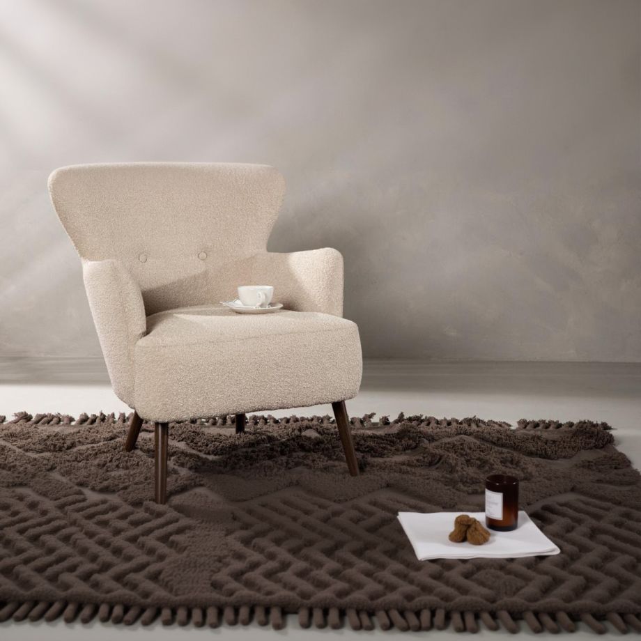 Svea Mino fauteuil - boucle - beige