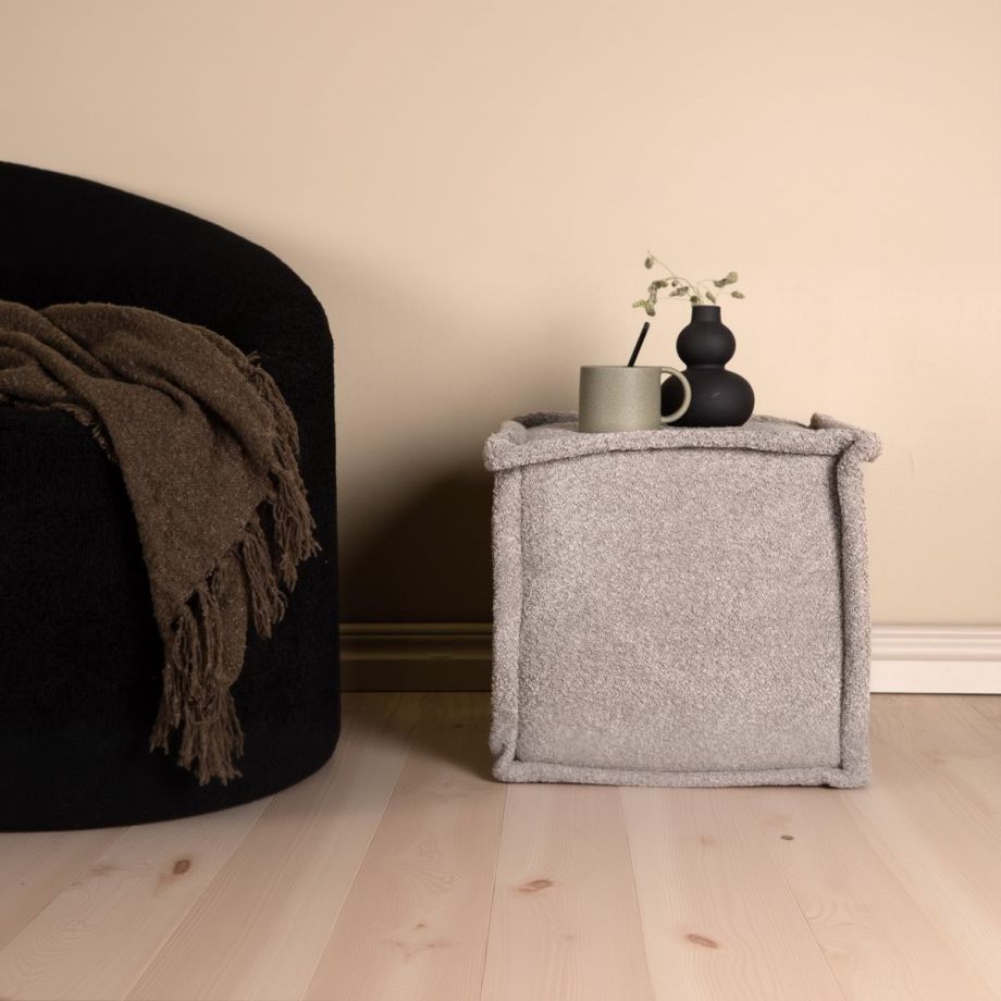 Svea Rex hocker - teddy - wit