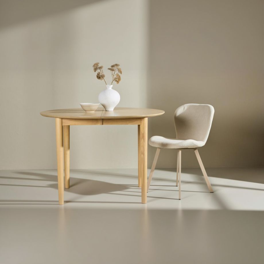 Svea Fiorella ronde eettafel uitschuifbaar - ø110 cm - naturel