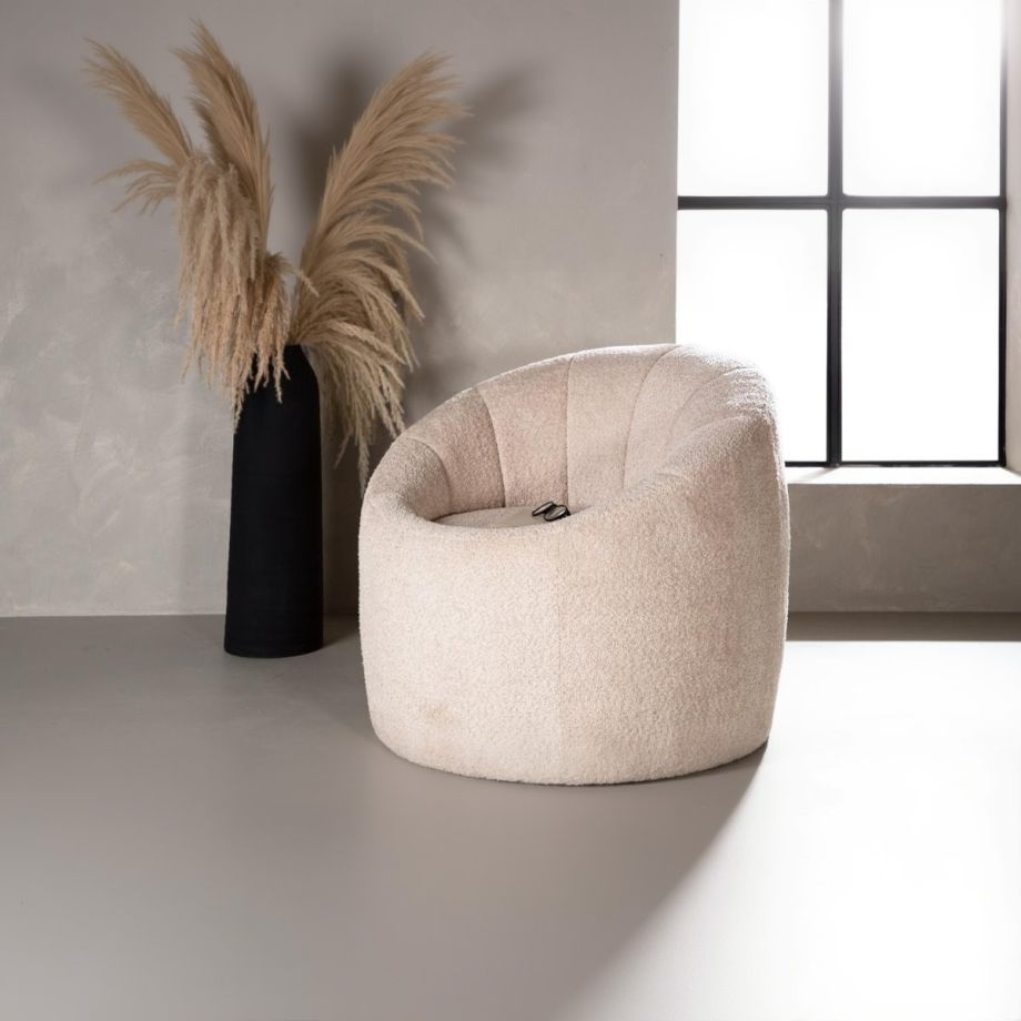 Svea Nuko fauteuil - boucle - beige
