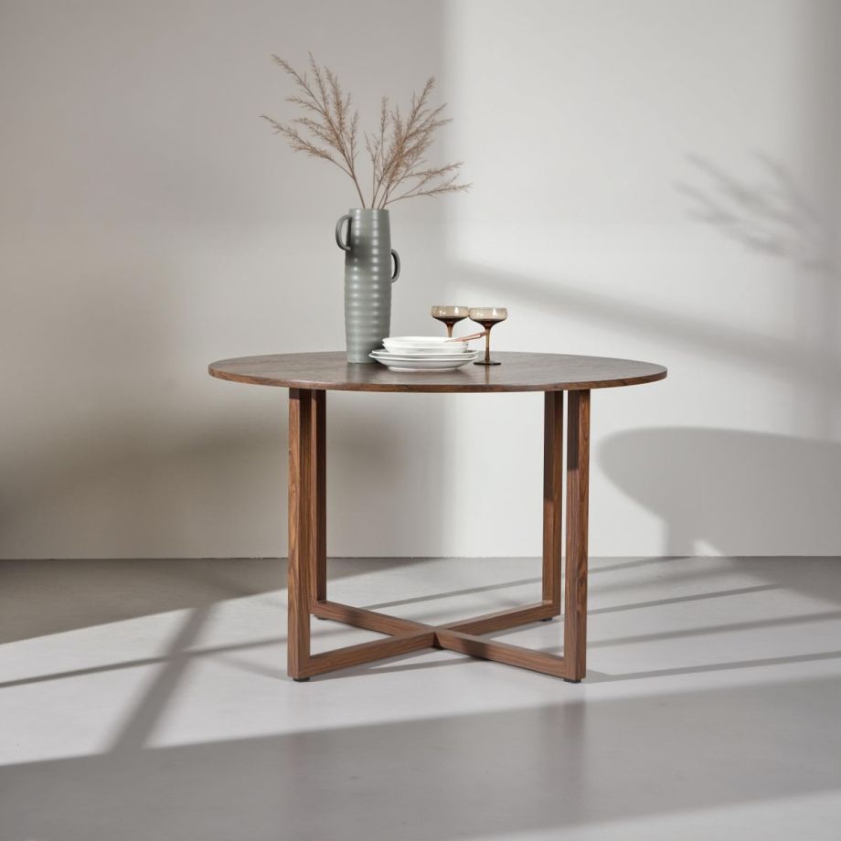 Svea Diallo ronde eettafel - ø120 cm - walnoot