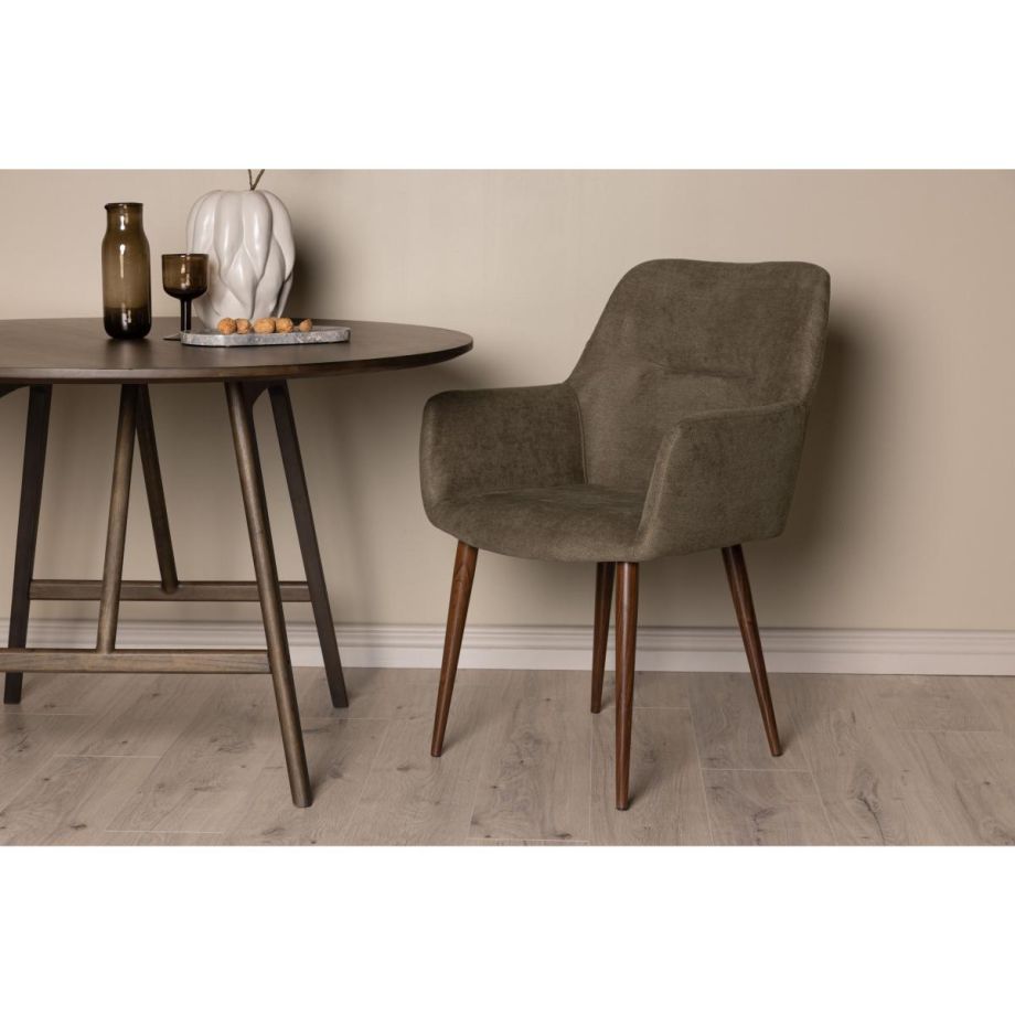 Savo eetkamerstoel - linnen - bruin