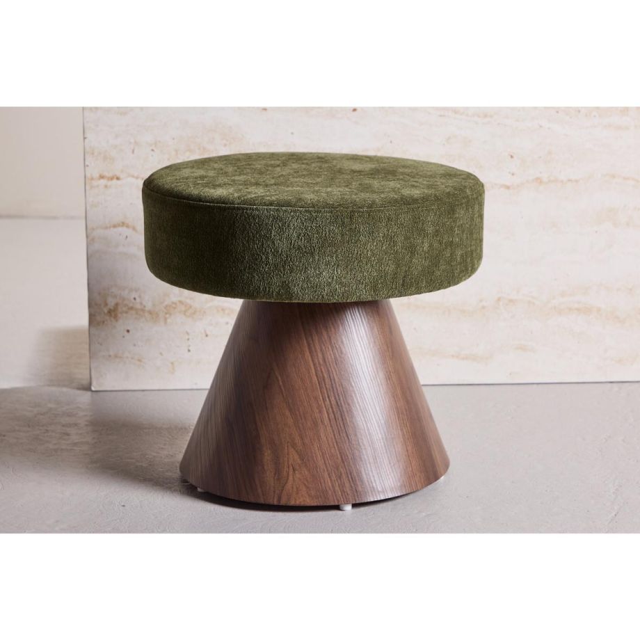 Svea Tanaka ronde poef - 48 cm - mokka