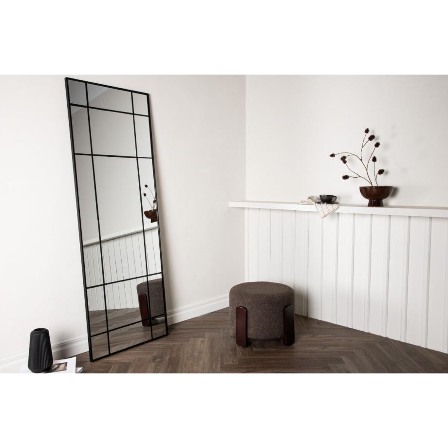 Svea Giada rechthoekige spiegel - 90 x 180 cm - zwart