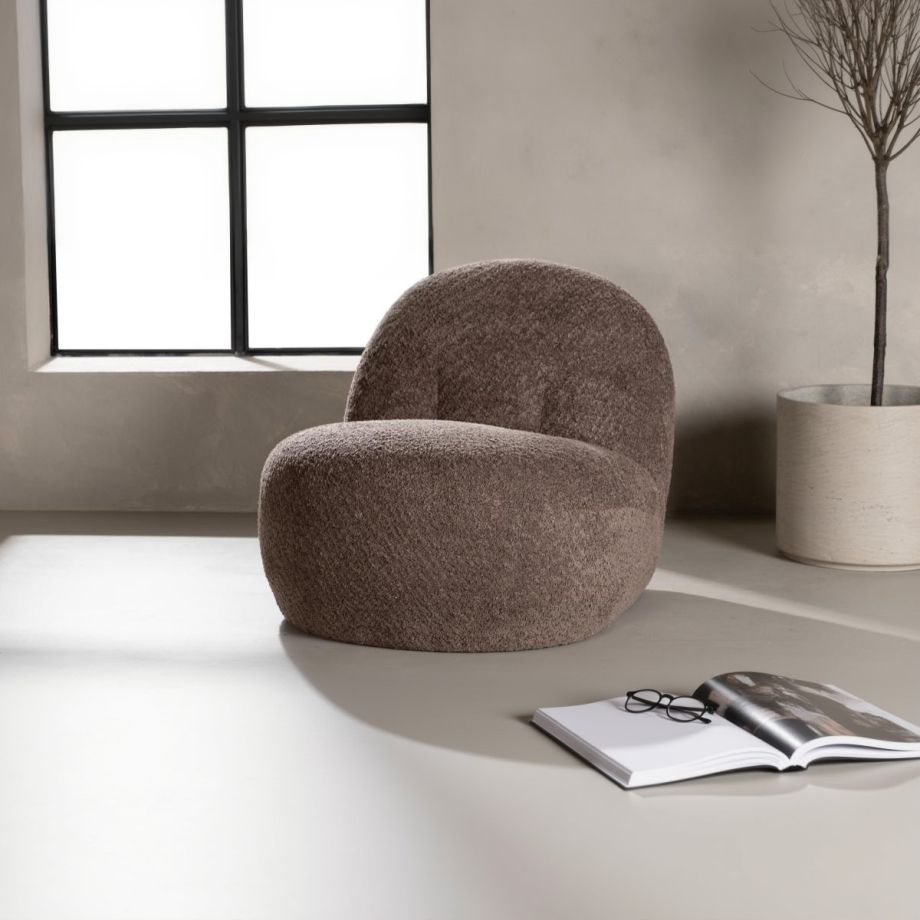 Svea Samuel fauteuil - boucle - bruin