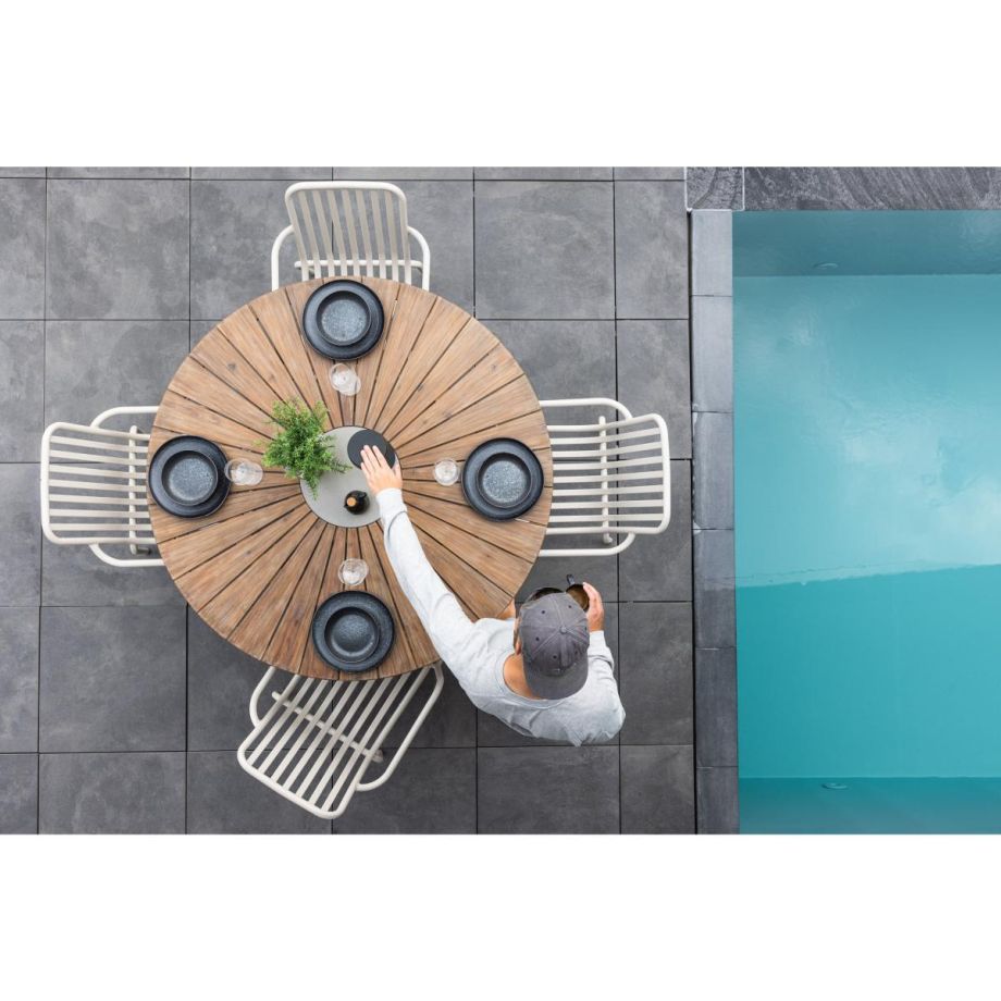 Tatiana ronde tuintafel - ø140 cm - naturel